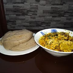Amala and Egusi A picture of Amala and Egusi.