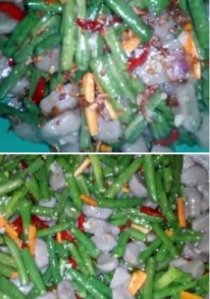 Foto resep Ongseng bakso kacang panjang