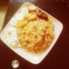 A picture of Jollof rice.