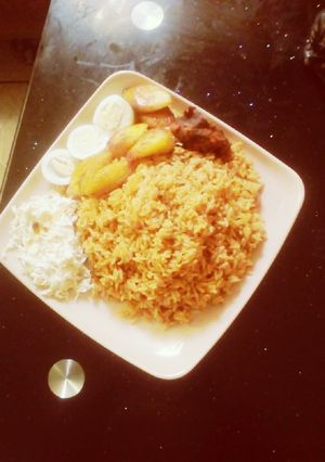 A picture of Jollof rice.