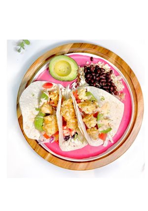 A picture of Bang bang cauliflower tacos.