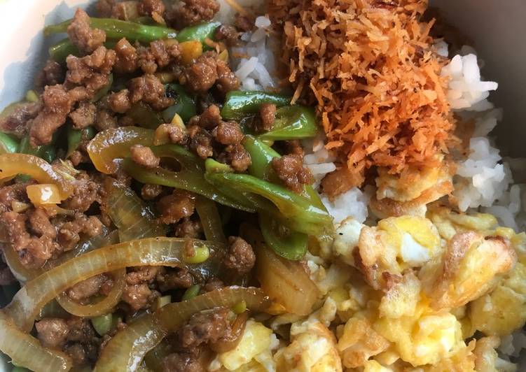 Bekal anak/suami daging buncis saus tiram