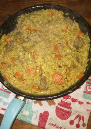 Una foto de Risotto de cerdo