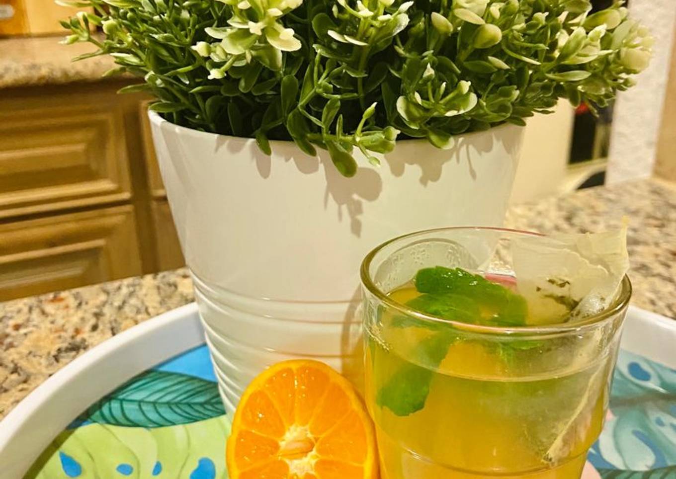 Peach orange green tea