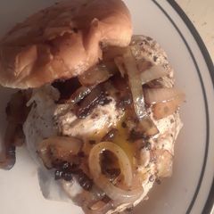A picture of The Farmboy Burger.