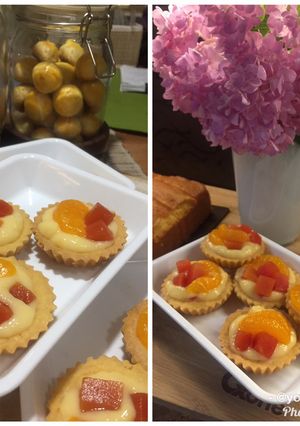 Foto resep Pie buah fla custard