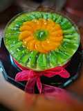 Pudding Sederhana Topping Jeruk & Kiwi