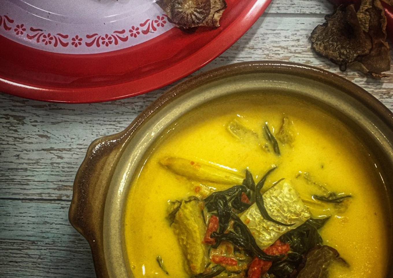 Masak Lemak Ikan Masin Pucuk Ubi Perak