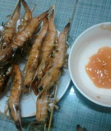 tôm sông nướng