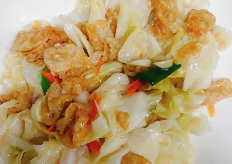 高麗菜炒麵筋球