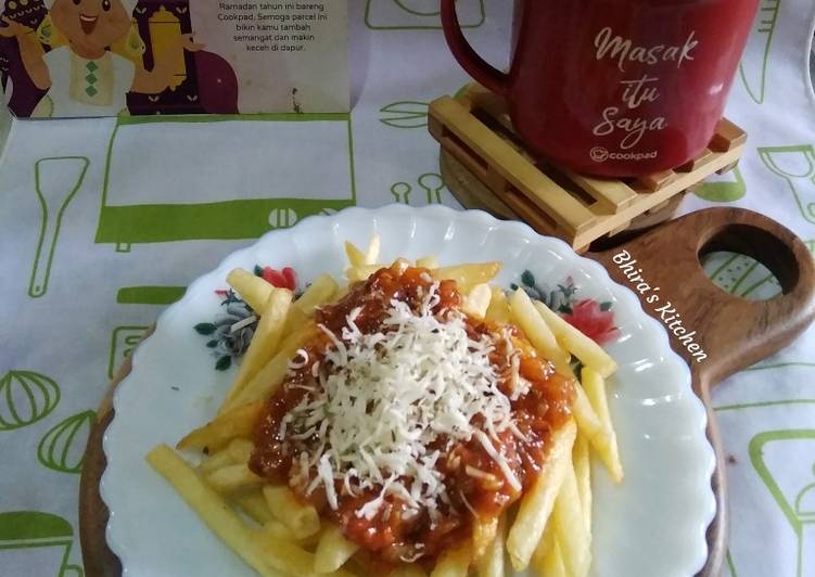 Cara Gampang Membuat French Fries Bolognaise yang Bikin Ngiler