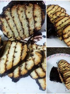 A picture of No bake choco layers biscuit cake(Eid special).
