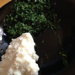 A picture of Fried skuma with ugali.