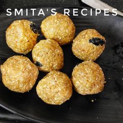 A picture of Protein rich roasted sunflower seeds laddu.