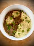 Långkok Vyltgryta - venison with shimeji, lingonberries and dumplings