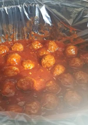 A picture of Yummy Apple Jelly Meatballs / Hoagies.