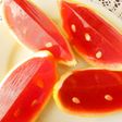 Bocados de gelatina de fresas