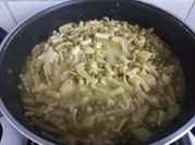 Una foto di pasta provola e patate