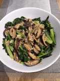 Kale with Dried Mushroom