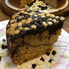 A picture of Whole Wheat Choco Marble Cake – No Egg, No Butter, No All Purpose Flour.