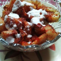 A picture of Aloo chaat.