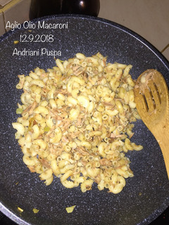 Foto resep Aglio Olio Macaroni 🐟🍴