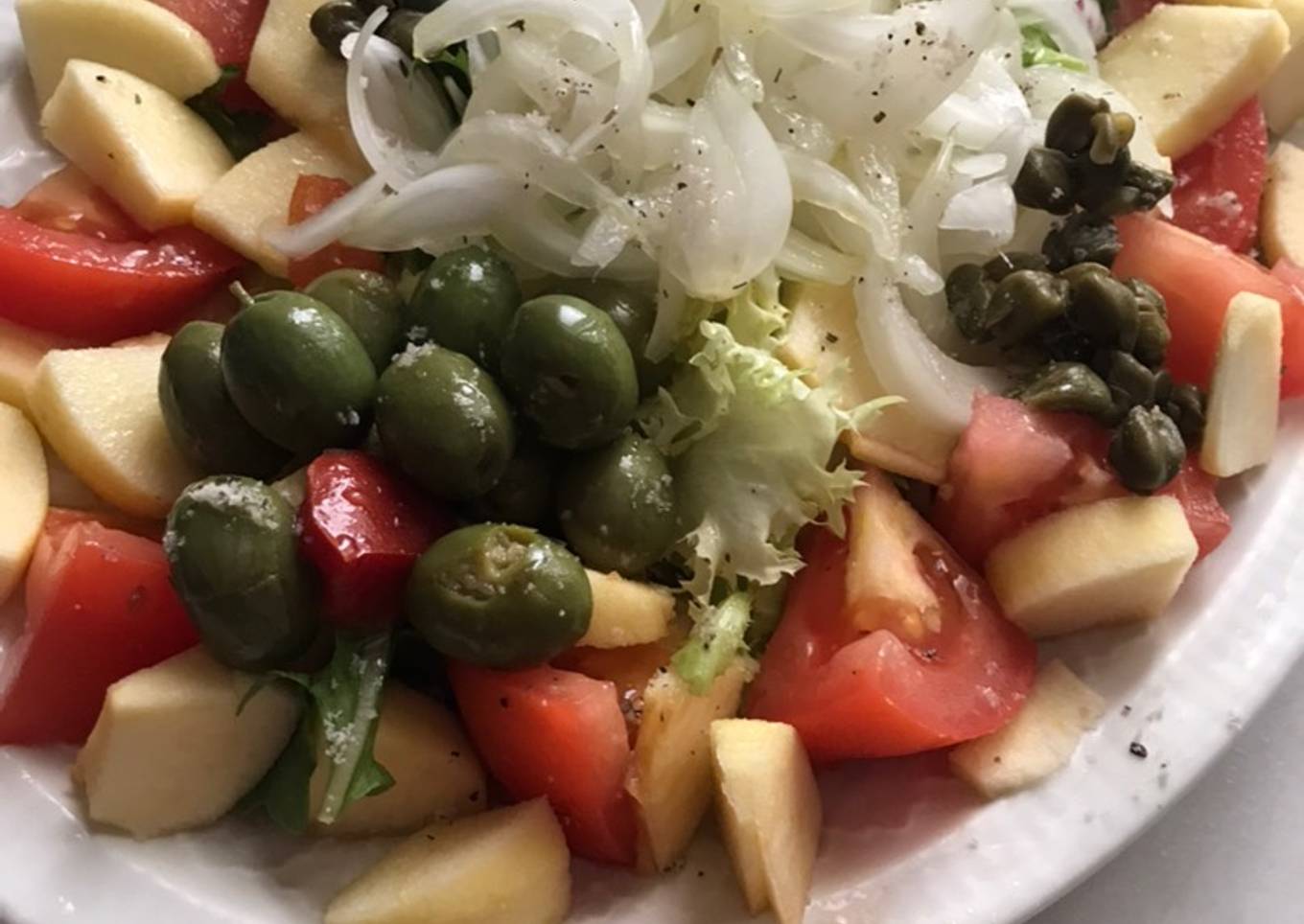 Ensalada sorprendente para currantes (4), con manzana!