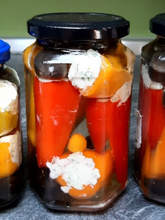 Krémsajttal töltött paprika recept fotója