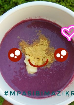Foto resep Ubi ungu, tauge, oyong, lele MPASI 6 bulan 4 bintang
