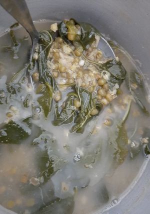 Foto resep Kuah bayam kacang hijau