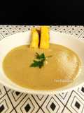 Crema de setas variadas con rollitos de masa brick