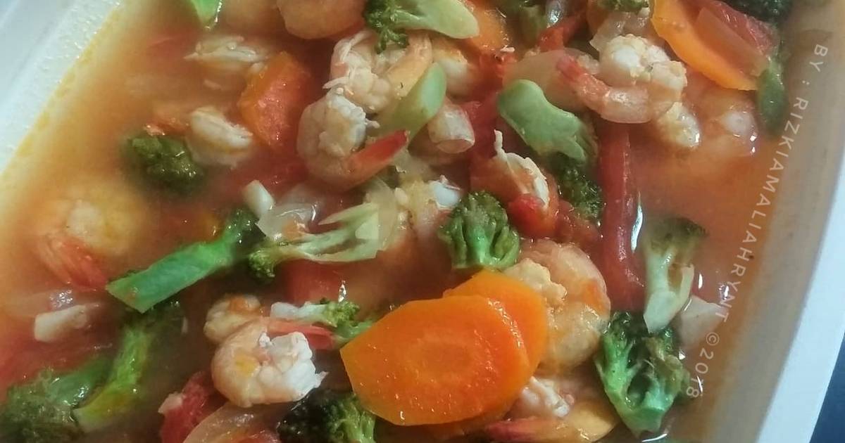 Resep Cah Brokoli Udang Asam Manis Oleh Rizki Amalia Cookpad