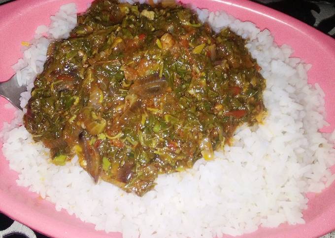 Recipe of Speedy White Rice with Vegetable Soup