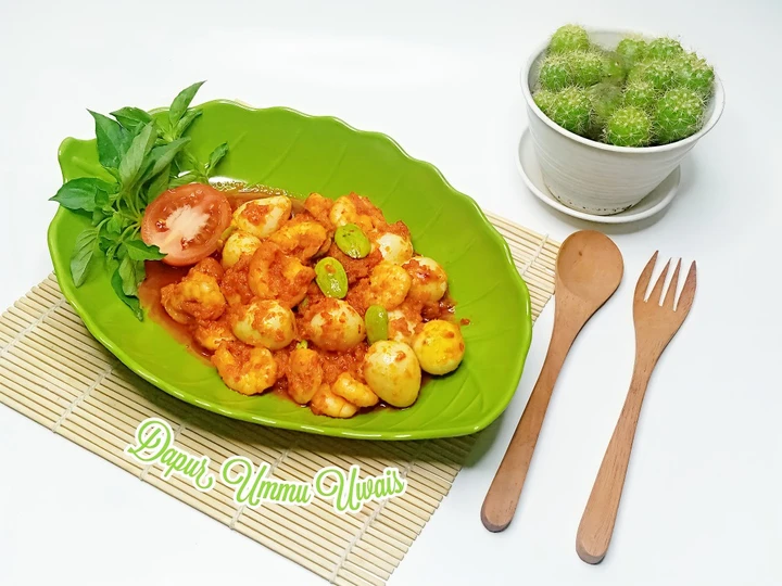 Easy Steps to Prepare Sambal goreng pete udang dan telur puyuh the Awesome  You can take Joss in your mouth