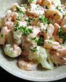 Prawns & Cauliflower with Seafood Cocktail Sauce