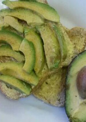 A picture of Avo on toast.