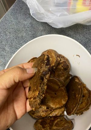 Una foto de Mini panqueques de avena y cacao❤️