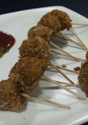 A picture of Vegetable lollipops.