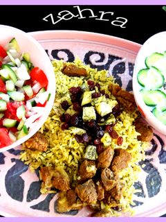 عکسی از دستور سیب پلو کرمانشاهی با گوشت