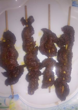 A picture of Suya meat.