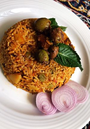 عکسی از دستور لوبیا پلو با گوشت🍚