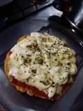 Pizza con masa de avena