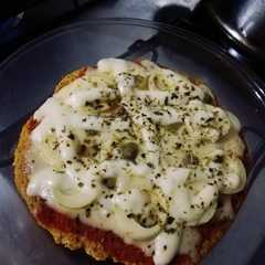 Una foto de Pizza con masa de avena