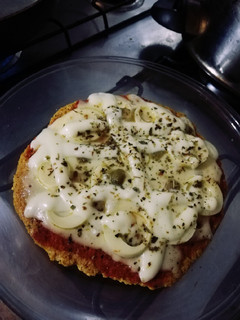 Una foto de Pizza con masa de avena