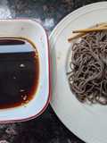 Cold soba with dipping sauce