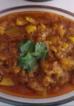 A picture of Pumpkin khatti Meethi launji.