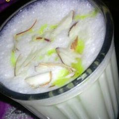 A picture of Kesariya badam milk.