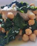 Lomos de Bacalao con garbanzos y espinacas en Thermomix tm5