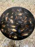 Mussels, tomatoes, and garlic