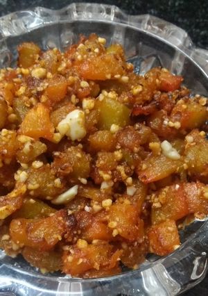 उपवासाची लाल भोपळा भाजी😋 (lal bhopla bhaaji recipe in marathi) रेसिपी चे मुख्य फोटो